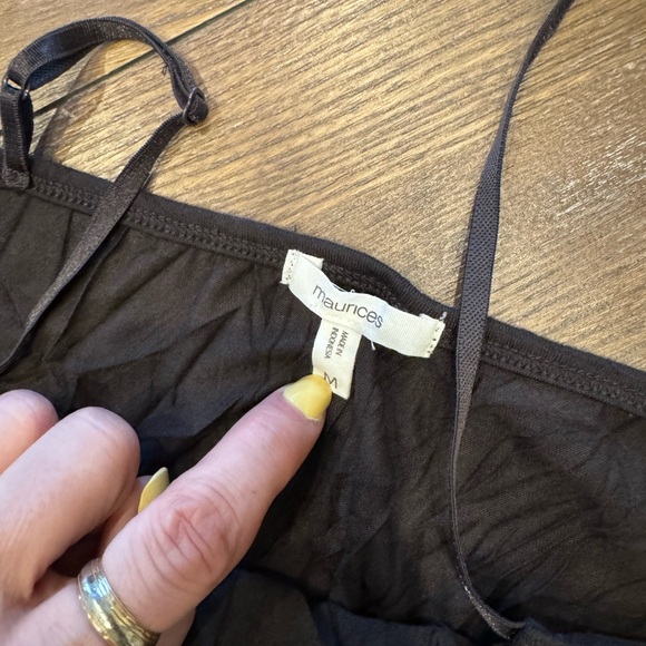 Maurices Dark Gray Lace Trim Cami - Picture 4 of 4